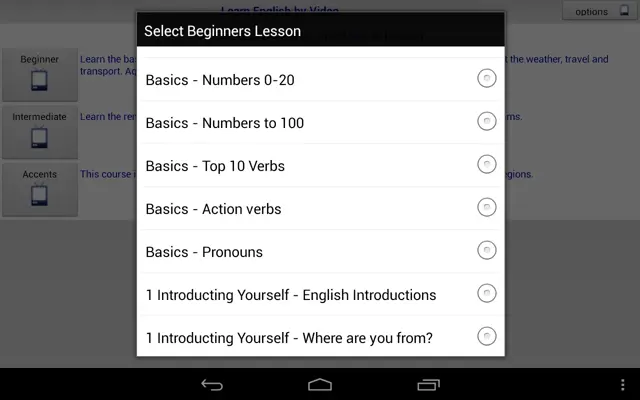 Learn English by Video Free android App screenshot 5